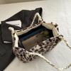 Retro Leopardendruck Tragetasche Große Kapazität Lässig Vielseitig Pendler Umhängetasche Herbst Winter Neuer Stil Beuteltasche