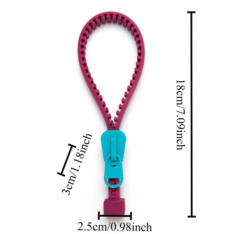 

1Pcs Creative Silicone Zipper Can Opener Multi Functional Non Slip Lid Opener Effortless Bottle Opener Secure Material