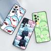 Cartoon Animals Cute For Samsung A41 A35 A34 A33 A32 A25 A24 A23 A21s A06 A05 A04 A03 Note 10 20 Ultra 5G Black Phone Case