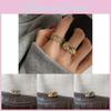 Elegant Korean Style Wrinkled Open Finger Ring For Women In Unique Geometric Design