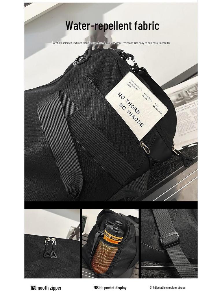 Cross-border Fitness Bag: Logo Customizable, Dry/Wet Separation, Yoga, Travel, Trolley