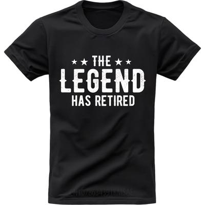 Vintage Summer Women Tshirt The Legend Has Retired Short Sleeve Adult ONeck Top Tees Men Tshirt Funny Tshirt Round Neck Tee