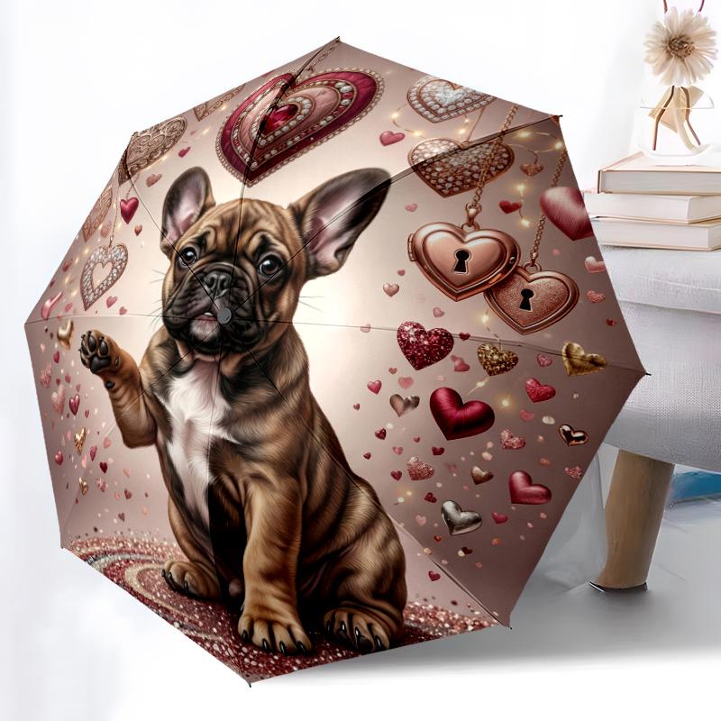

1pc Sturdy 8-Bone Auto Umbrella, Cosmic Balanced Bulldog Umbrella, Digital Printed, Foldable Umbrella for On-the-Go Outdoor Use