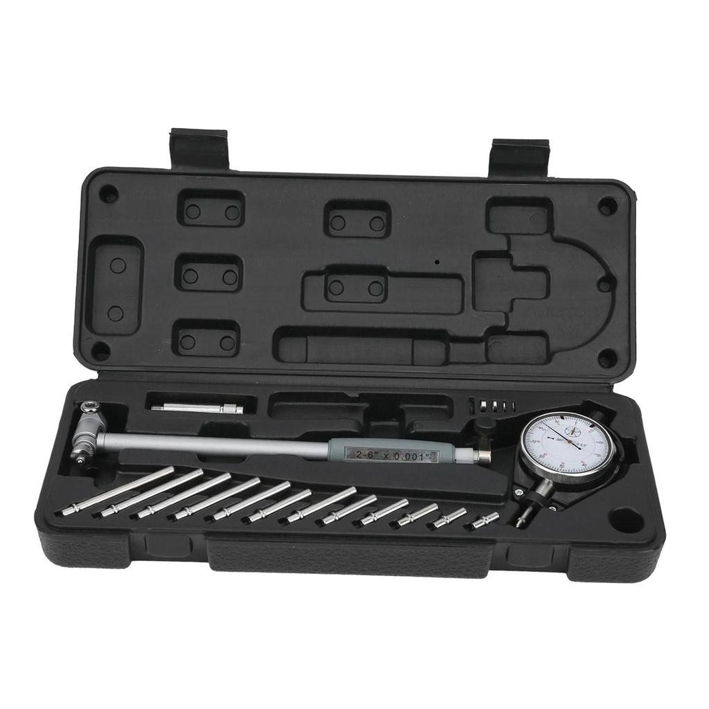 Dial Indicator Bore Gage Set Base Professional Adjustable Graduation 2"-6" Range Dial Bore Indicator Gauge Accuracy 0.01mm