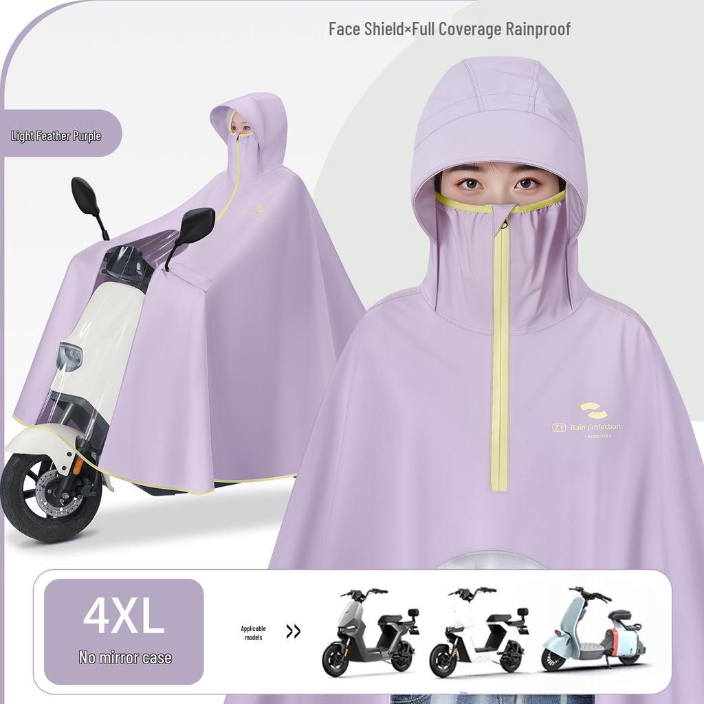 Universal Electric Vehicle Raincoat: Riot-Proof, Oxford Cloth, Unisex Poncho, Plus Size, Long Style Motorcycle Cover