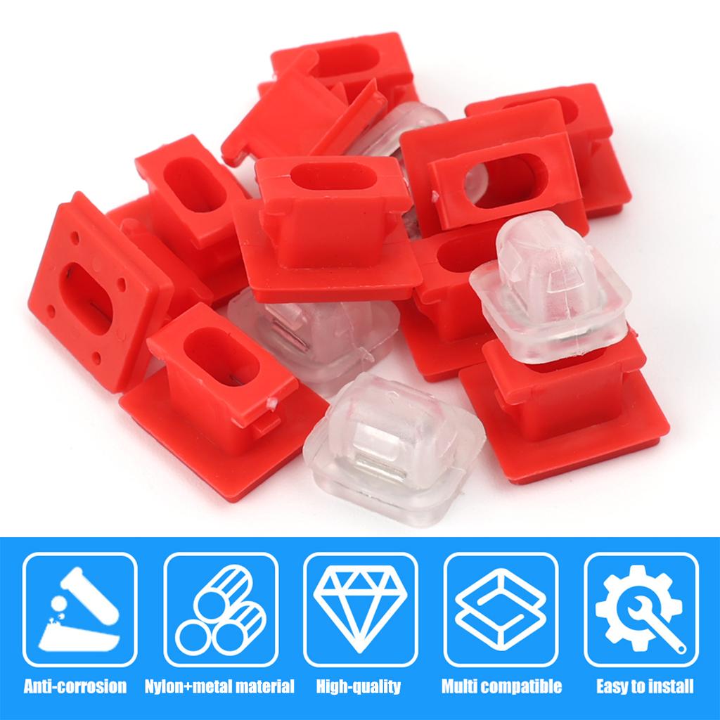 For BMW Interior Dashboard Trim Clip Kit Automotive Fastening ClipsRed Insert Grommet Panel Retaining Clips 5/10/20pcs