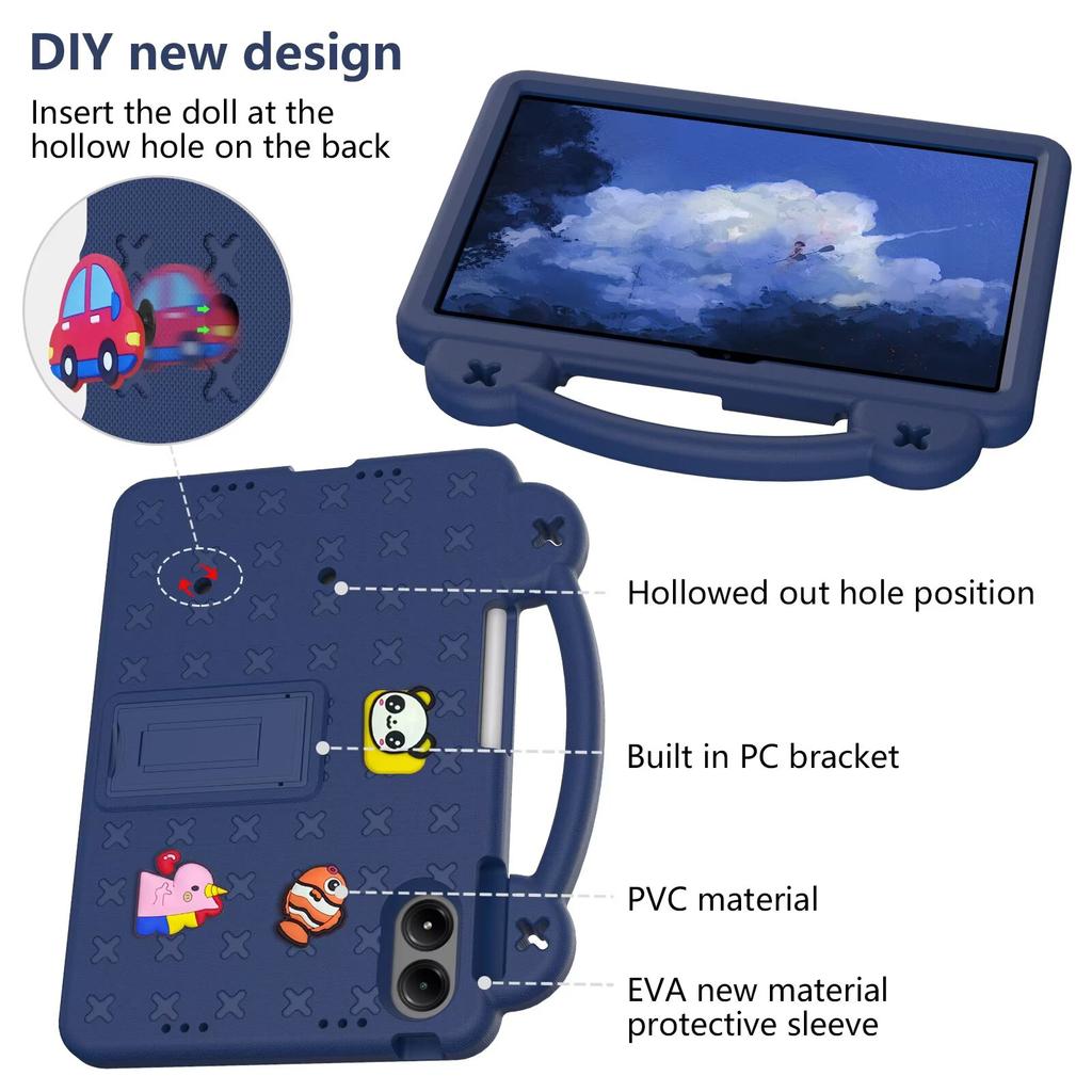 Kids Cute EVA Cover For Redmi Pad 2 11 Pro 12.1 Case Shockproof SE 4G Pad 8 7 11.2 For poco pad X1 M1 Tablet Coque