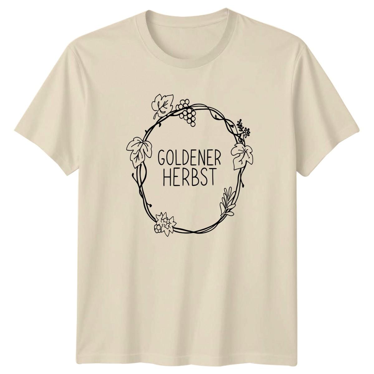 Goldener Herbst T-Shirt German Seasonal Autumn Gift For Him And Her XXXL