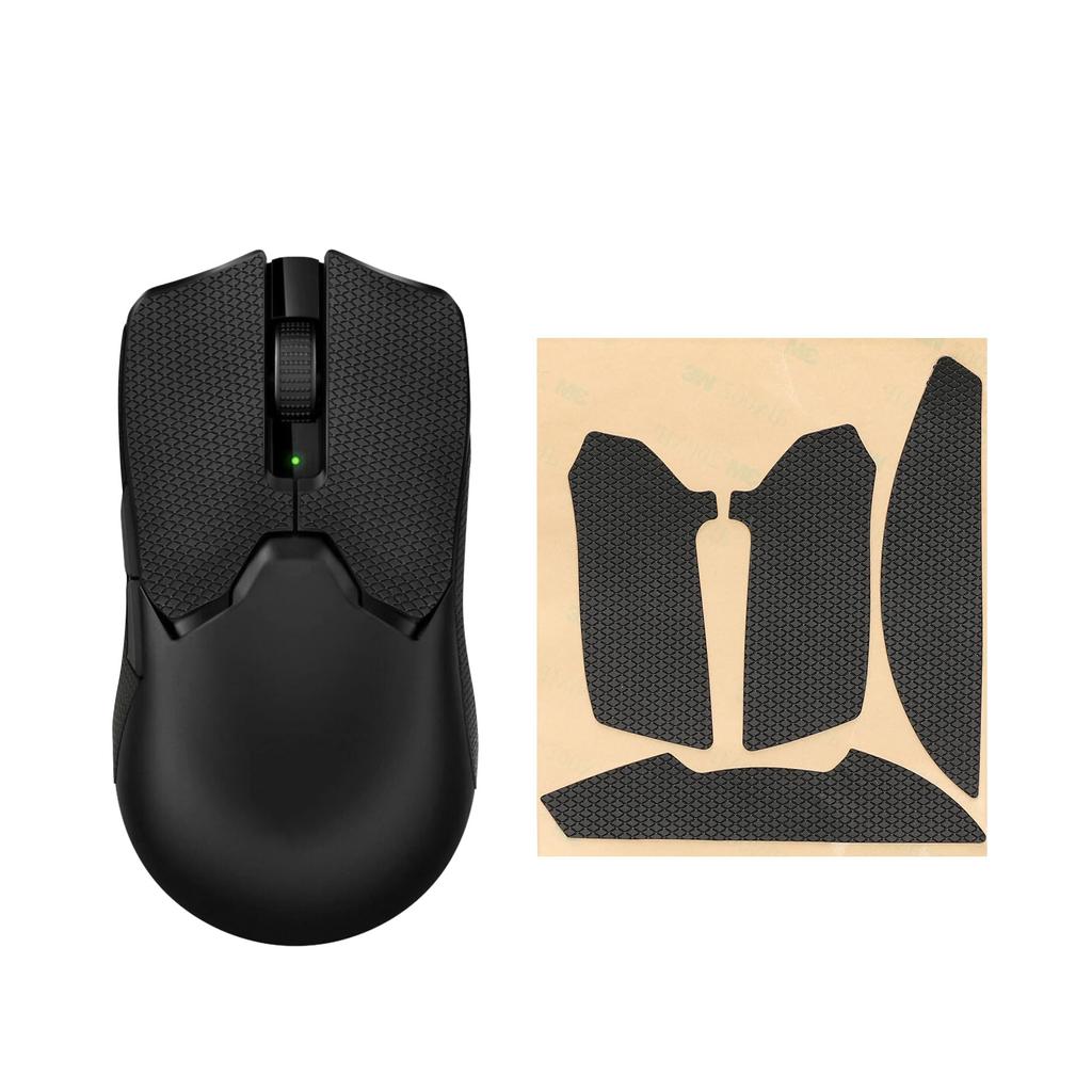 Kwmobile Mouse Grip for Razer Viper V2 Pro - Anti-Slip Grip Tape, Pre-Cut, 0.5mm Thick, Black