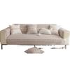 Pure Cotton Sofa Cushion, Universal In All Seasons, Non-Slip, Small And Fresh  High-End Sofa Cover Towel, Cream Wind Seat Cushion