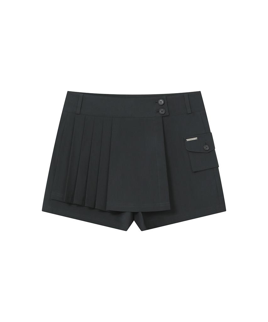 MISEKI SEOUL Pleats Mini Skort Charcoal