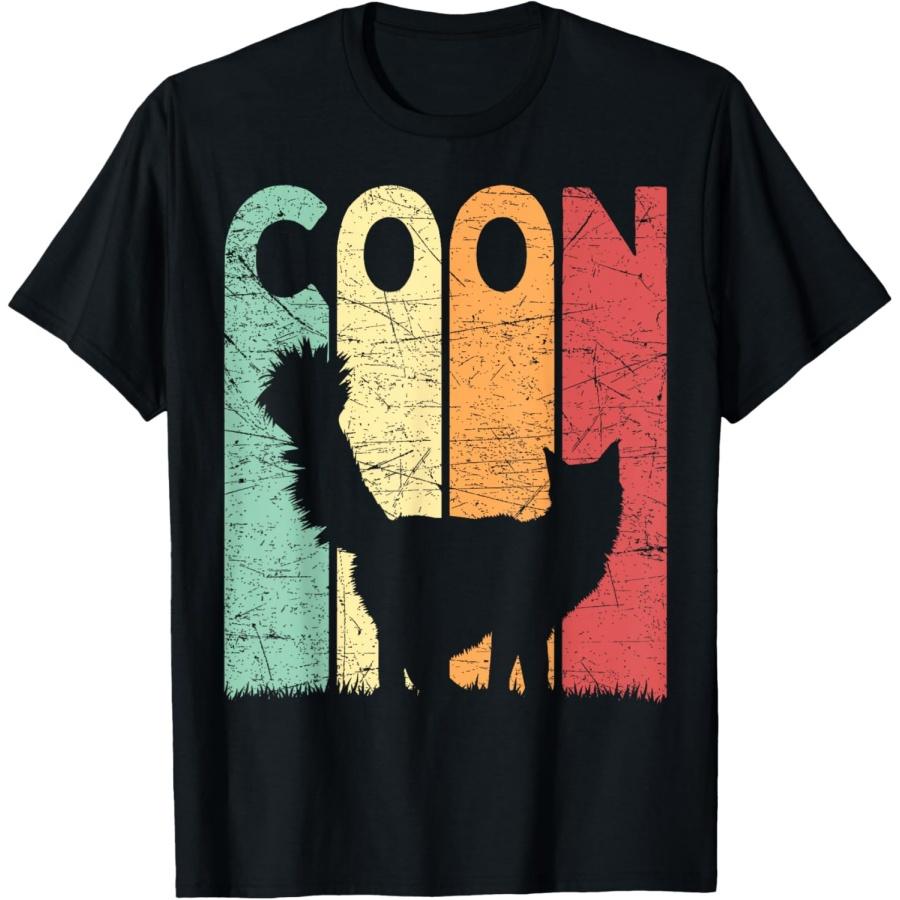 Maine Coon Cat Vintage Cat Lover Retro T-Shirt for Men Kids S