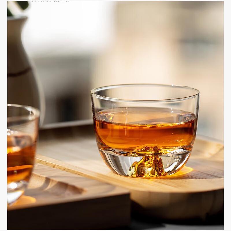 Crystal Gold Mountain Glass Tea Cup