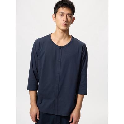 Airism T fronT Open Crew Neck 8  