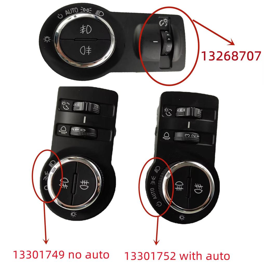 13301749 Dimljus Strålkastarkontrollbrytare För Chevrolet Cruze 2017 2018 För Opel Astra 13268707 13301752 96989561 13268703