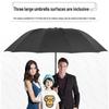 Dual-Use Extra Large Folding Umbrella - 12 Ribs for Sun and Rain Protection