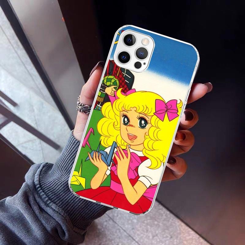 Candy 90s Anime Phone Case For iPhone 17 Air 11 13 Mini 14 15 Plus 16 12 Pro Max 16E SE 7 8 Pattern Soft TPU Back Cover  17 Air