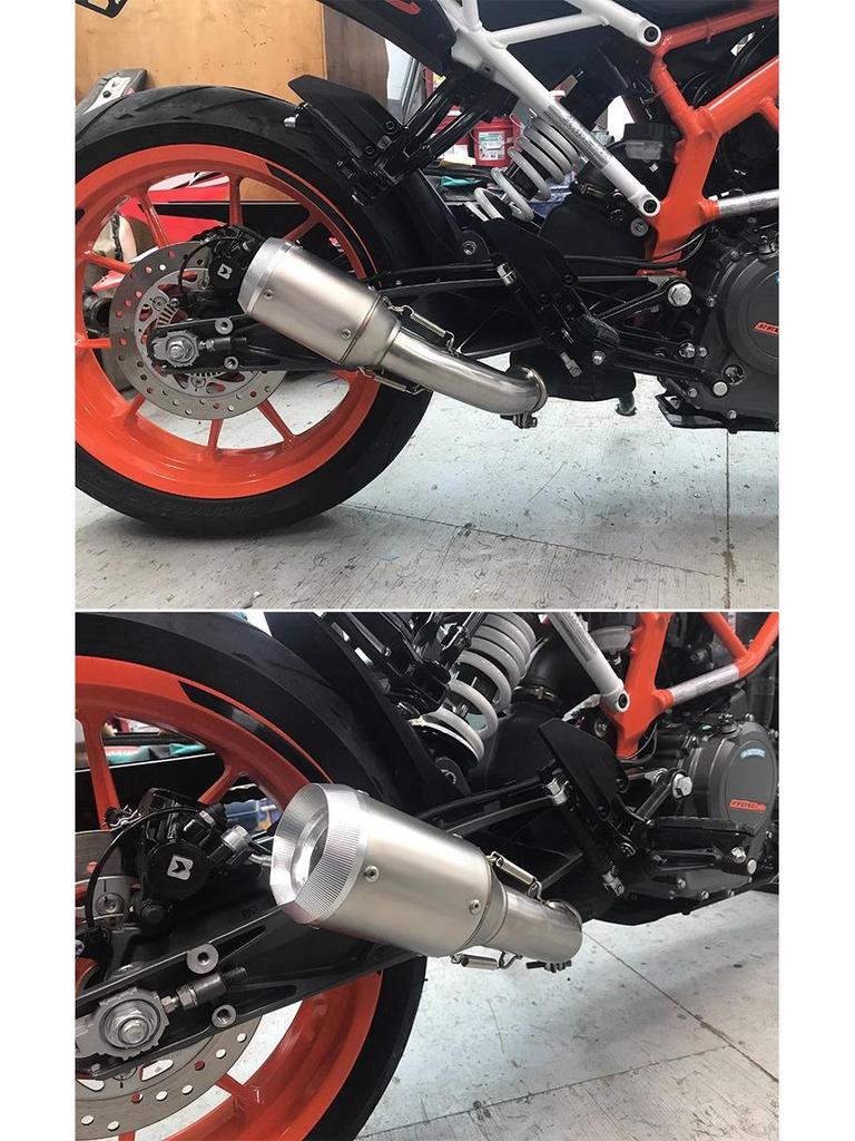 Ensemble de silencieux intermédiaire et arrière Duke250, RC390, Duke390