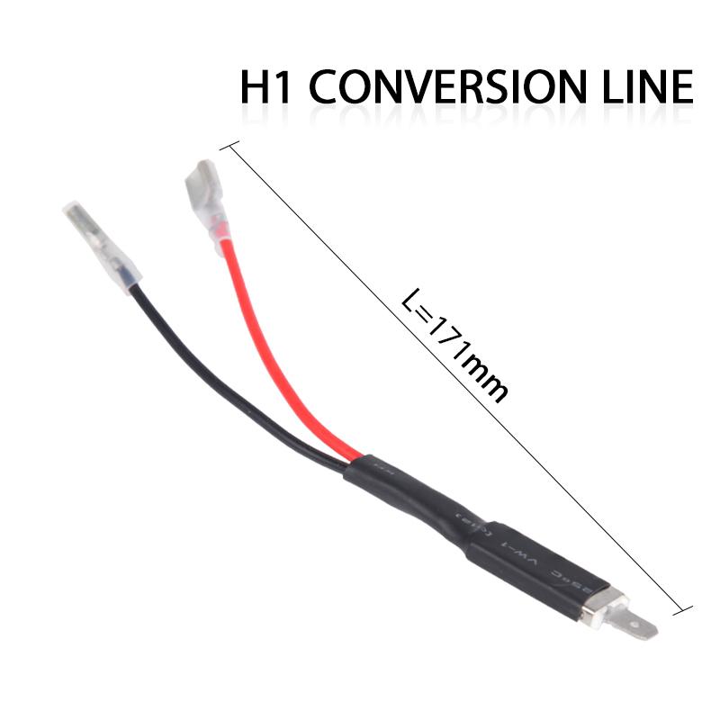 

2pcs H1 LED Conversion Wiring Connector Cable Holder Adapter for LED Headlight Bulbs H1 Socket Convert Wire 2PCS
