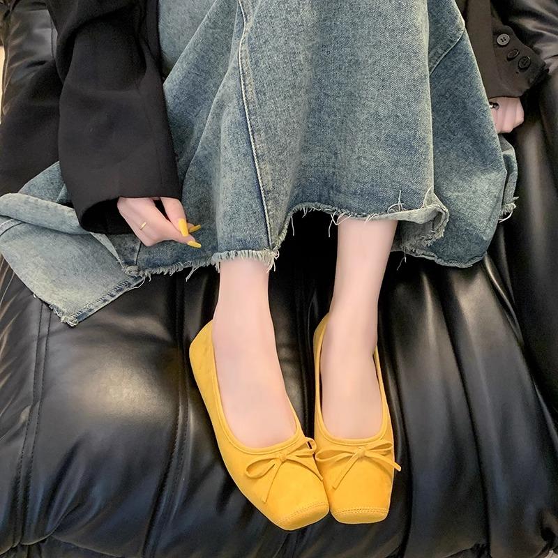 Women Flats Fashion Designer Shallow Flats Boat Shoes Female Butterfly-Knot Ballet Flat Loafers Shoes Slip On Sneakers Women