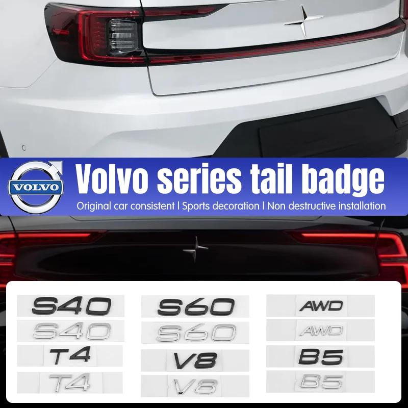 Car Audio Decorate 3D Aluminum Badge Emblem Stickers For VOLVO XC90 XC60 V40 V60 S60L Rear Logo Volvo Logo T4 T5 T6 B3 B4 B5 B6