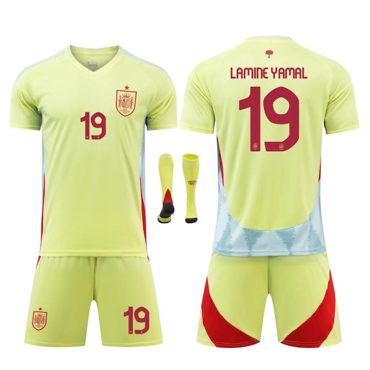 Spānija Yamal Bērnu Futbola Krekls Elpojošs