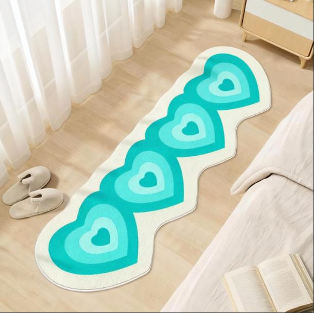 Irregular Shape Rugs for Bedroom Heart Shape Living Room Decoration Girl Carpet Thickend Plush Bedside Rug Fluffy Soft Floor Mat
