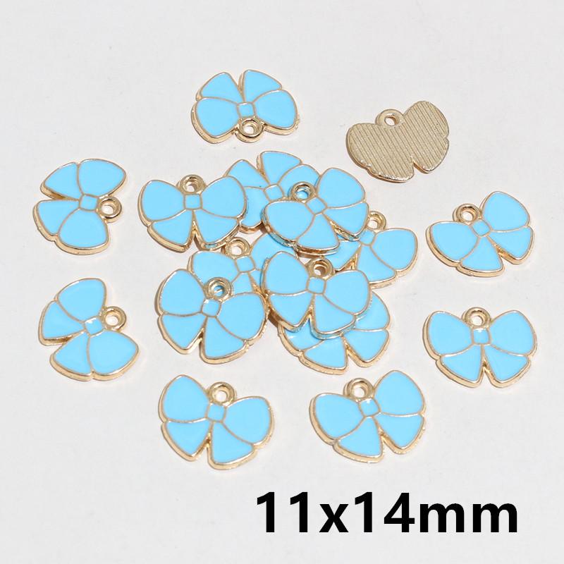 50pcs Bow Butterfly Star Charms Pendant Enamel Metal for Earrings Necklace Bracelet DIY Jewelry Making Accessories Findings