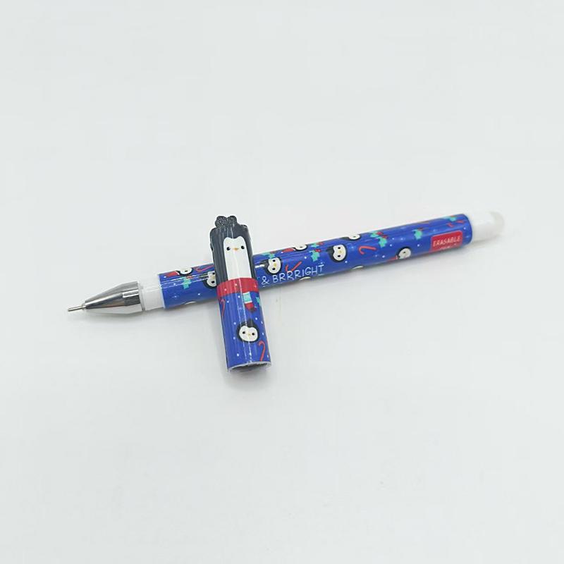 3 Pcs Cute Christmas Erasable Gel Ink Pens - Xmas Cartoon Pens For Writing, Office, School - Women, Girls, Boys