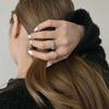 Silver Unique S925 Ring For Women With Eyecatching Geometric Features And Polish Sleek