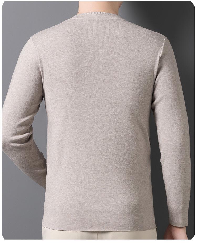 Maglione Jacquard da Uomo a Filo Fine - Collezione Autunno/Inverno 2025, Girocollo, Lavorazione a Maglia Comoda ed Elastica