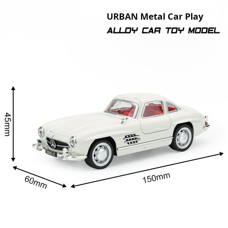 

Масштаб 1/32 Модель автомобиля из сплава BENZ 300SL Звук и свет Инерционный механизм Детская игрушка Коллекционные предметы Подарок на день рождения белый