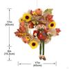 Bright Fall Wreath, Harvest Garland, Front Door Artificial Wreath for The