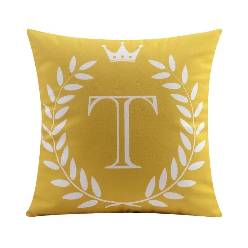 45*45CM 26 English Letters Plush Pillowcase Wedding Party Festival Decoration Sofa Office Seat Car Cushion Cover Home