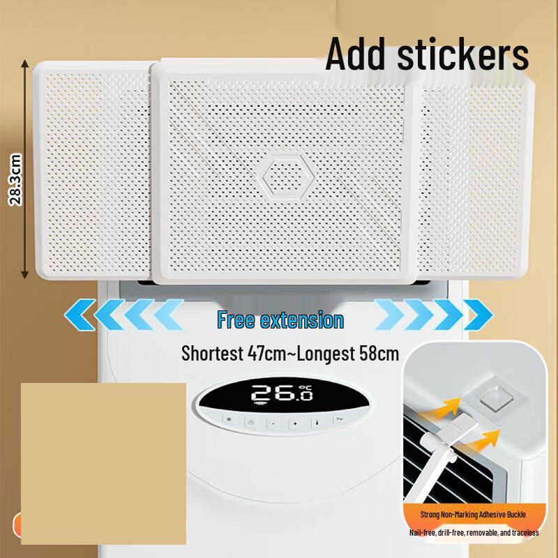 Adjustable No-Drill AC Wind Deflector
