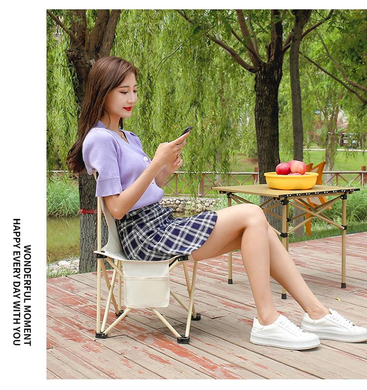 Portable Folding Chair with Backrest for Sketching, Home, Fishing, and Camping