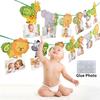 Huipai Brand 12-month Animal Birthday Banner Premium Quality Paper Material For Party Decor