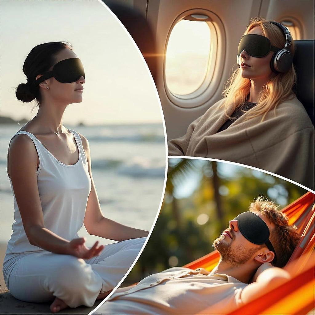 2026 Innovative Sleep Mask for Men and Women, Trilancer 3D 99.99% Light Blocking Design, Comfortable Eye Mask, Blackout Blindfold for Sleeping, Nap,
