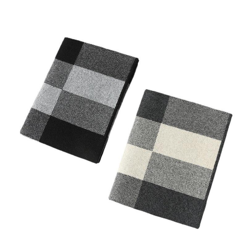 Men's cashmere scarf scarf, simple and fashionable thickened warm men's scarf, business men's scarf warm scarf men's