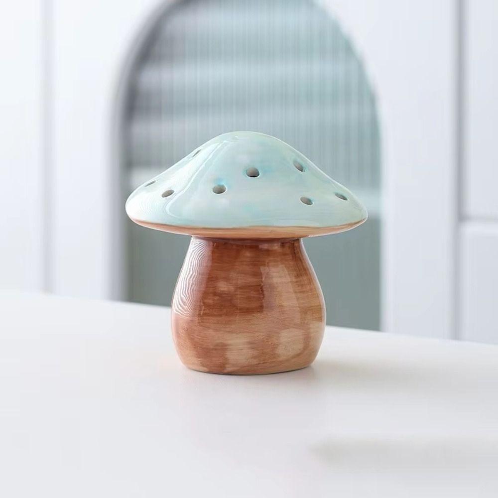 Energy Efficient Ceramic Mushroom Night Light Soft Glow Mushroom Nightlights  Bedside Lighting