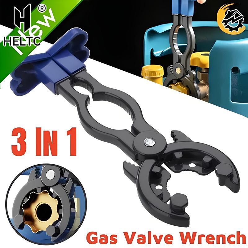 Chiave per Valvola a Gas Chiave Universale Chiave Multifunzione per Valvole Lega di Alluminio Tre in Uno Chiave Riduttrice di Pressione