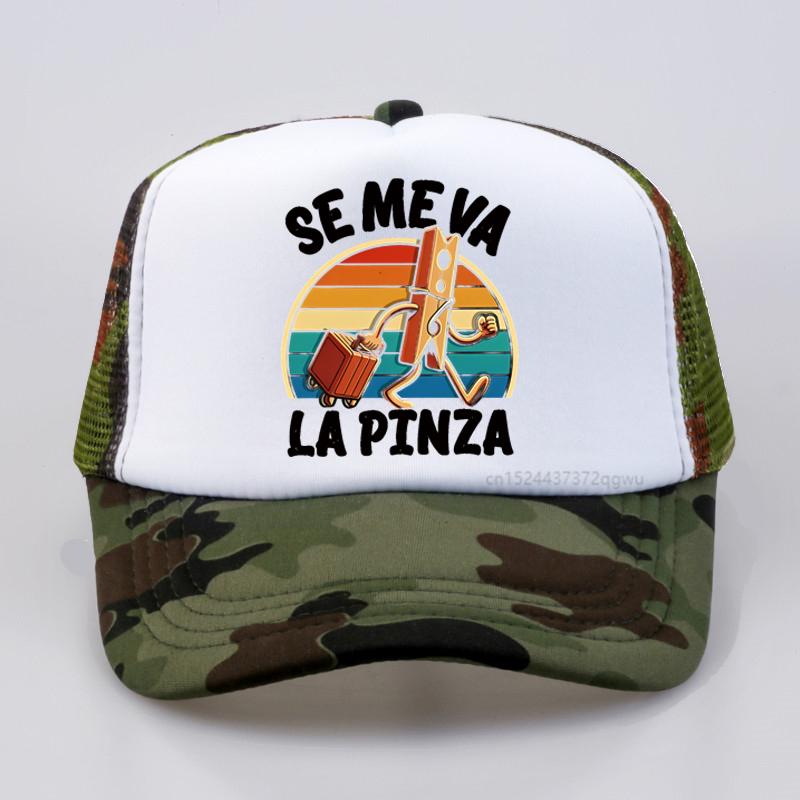 Se Me Va La Pinza Unisex hat Lustige Spanische Witze Y2k Vintage Baseballkappe Unisex Damen Lässig Surfen Strand Netz atmungsaktive Kappen