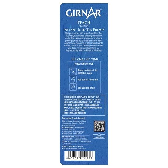 Girnar Instant Premix Iced Green Teabags-Peach Flavour(5 Sachets), 90 Grams