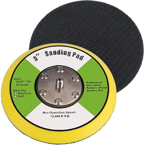 

Ouya 2PCS 5 Inch (125mm) 5/16 -24 Thread PU Hook&Loop Backer Backing Pad For Air Sander And Dual Action Car Polisher (5 Inch)