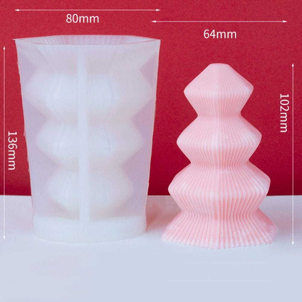 3D Christmas Tree Cake Resin Mold Epoxy Resin Soap Mold Candle Silicone Mold  Handmade