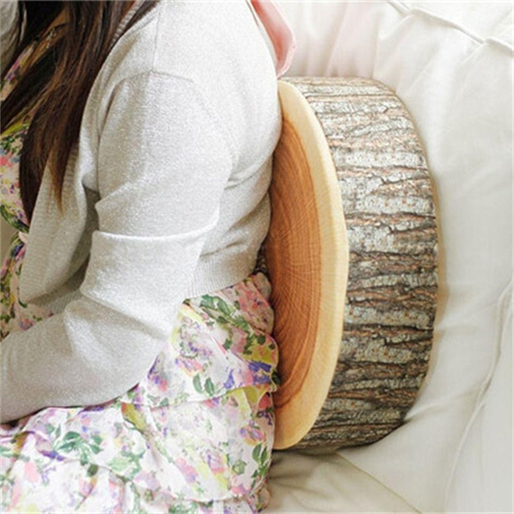 Tree Stump Stump Stuffed Doll Stump Shaped Plush Toys Woods Grain Plush Toy Decorative Pillows