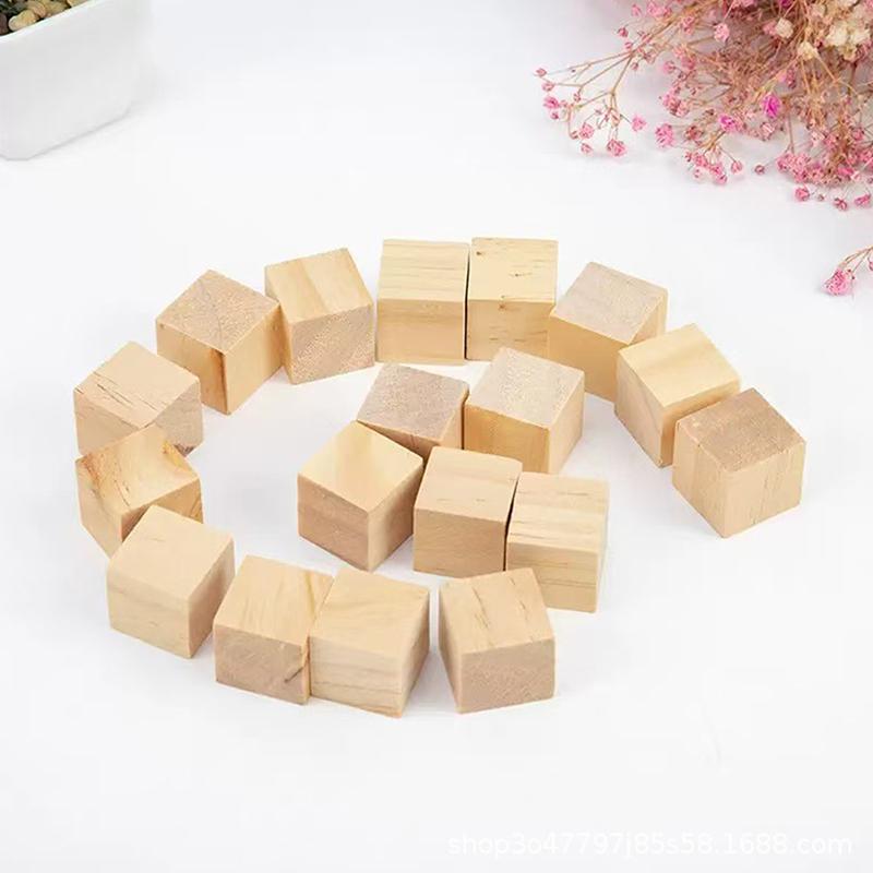50/200/400 Stück Unfertige Leere Mini DIY Holzquadratblöcke 1cm Holz Vollwürfel Für Holzbearbeitung Handwerk Puzzle Herstellung Material