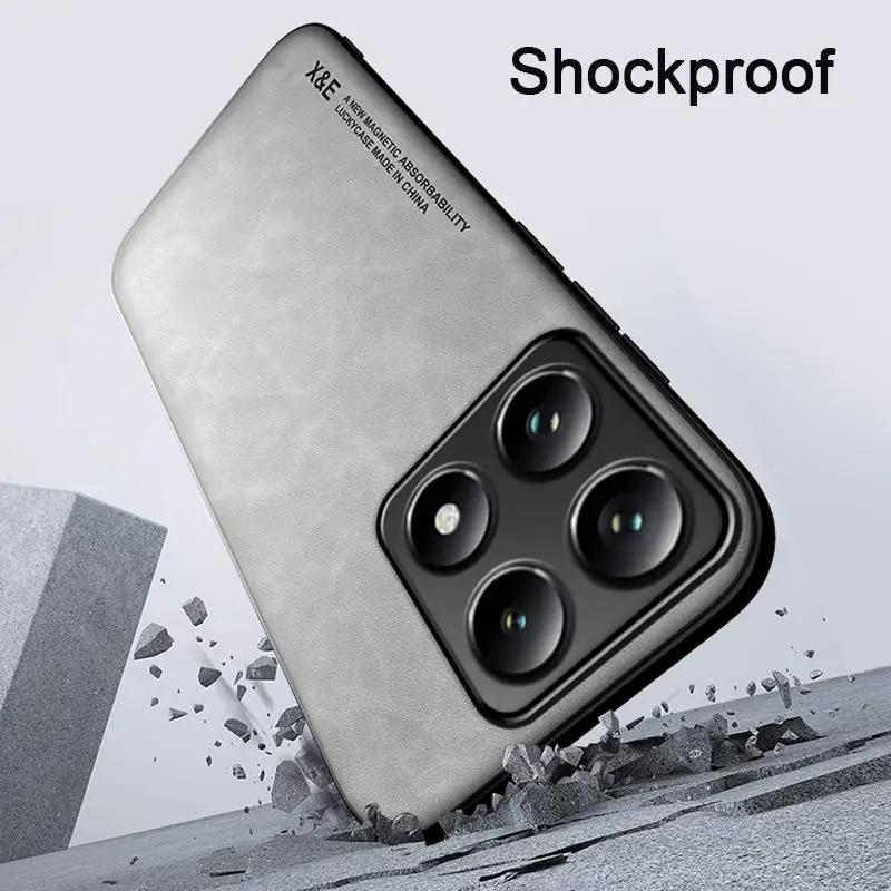Case for Xiaomi 15T 14T Pro New Leather Shockproof Skin-friendly Feel Magnetic Cover for Xiaomi 17 Pro Max Poco M7 Pro Funda