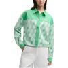 Fila Heritage Logo Fashion Print Long Sleeve Knit Top Women Tops Mantis-Green F11W528502F-GN