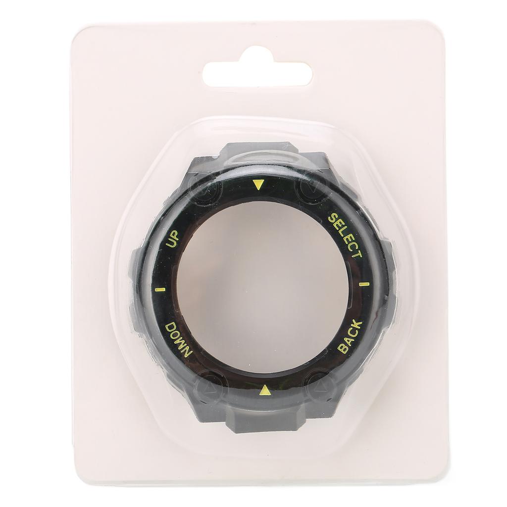 Plastic Protector Cover Case for Watch Bumper Protective Frame(Black White Word )